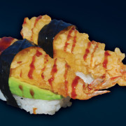 7. Ebi Tempura Avocado Nigiri