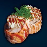 92. Salmon Scallop Aburi